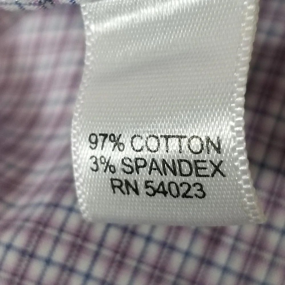 Banana Republic Shirt Mens M Purple Plaid Western Pearl Snap Retro Flex Stretch